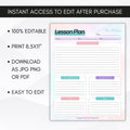 teacher lesson plans template